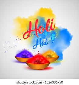 illustration of abstract colorful Happy Holi background - Vector