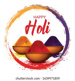 illustration of abstract colorful Happy Holi background