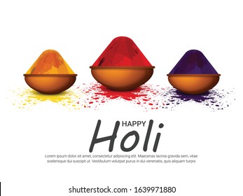 illustration of abstract colorful Happy Holi background