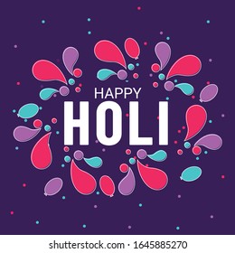 illustration of abstract colorful Happy Holi background
