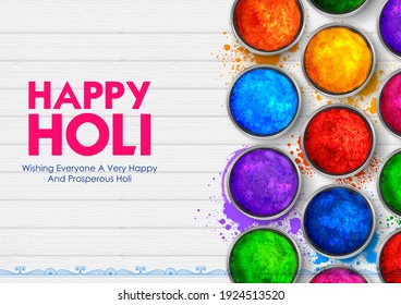 illustration of abstract colorful Happy Holi background card design for color festival of India celebration greetings