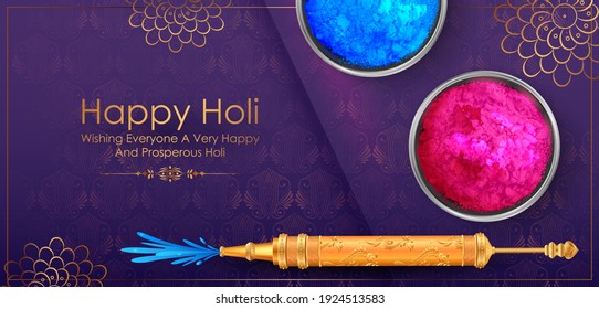 Illustration abstrakter bunter Happy Holi Hintergrund-Kartendesign für Farbfestival von Indien Feierlichkeiten Grüße