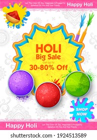 ilustração de abstrato colorido Happy Holi projeto de cartão de fundo para o festival de cores da Índia comemoração saudações