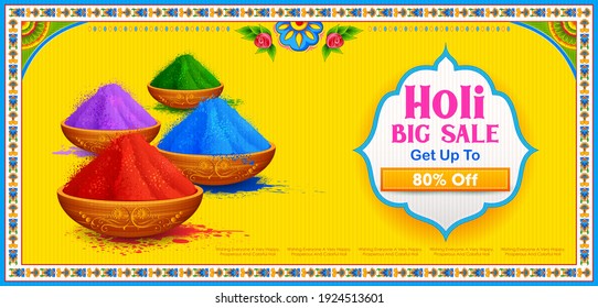 illustration of abstract colorful Happy Holi background card design for color festival of India celebration greetings