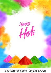 illustration of abstract colorful Happy Holi background card design for color festival of India celebration greetings