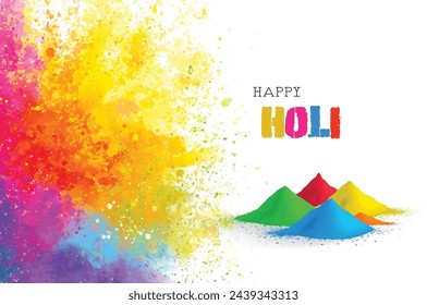illustration of abstract colorful Happy Holi background