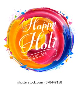 illustration of abstract colorful Happy Holi background