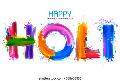 illustration of abstract colorful Happy Holi background