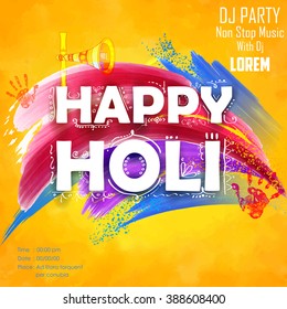 illustration of abstract colorful Happy Holi background