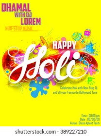 illustration of abstract colorful Happy Holi background