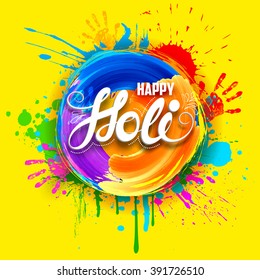 illustration of abstract colorful Happy Holi background