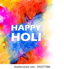 illustration of abstract colorful Happy Holi background