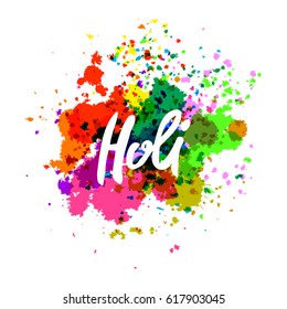 Illustration of abstract colorful Happy Holi background