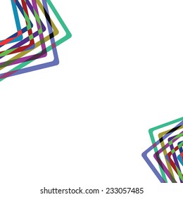  illustration with  abstract colorful line pattern on white background