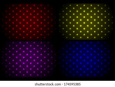Illustration of abstract colorful neon background collection