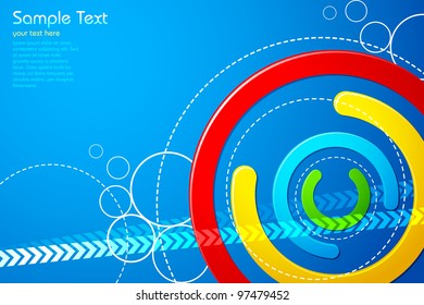 illustration of abstract colorful shape on vector background