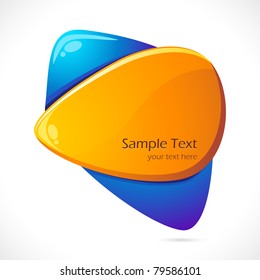 illustration of abstract colorful speech bubble on white background