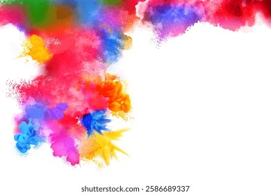 illustration of abstract colorful splash of watercolor background card design  for promotion and advertisement banner