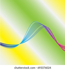 illustration Abstract colorful transparent wave.