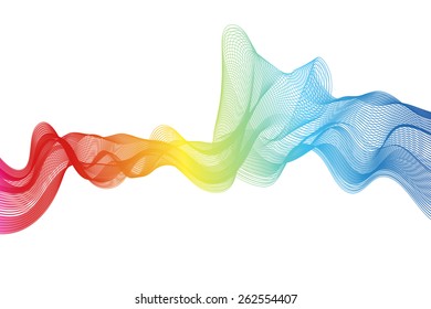 Illustration abstract colorful wave digital smoke background vector