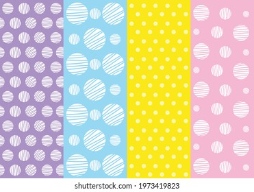 Illustration of abstract combination soft colors dot fabric background