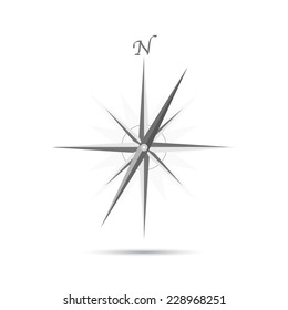 Illustration of an abstract compass design isolated on a white background.