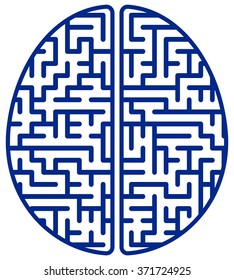 Illustration of the abstract concept brain icon