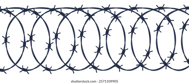 Illustration of an abstract concertina wire or dannert wire