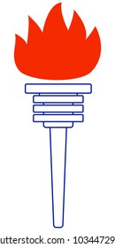 Illustration of the abstract contour torch