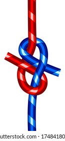 Illustration of the abstract cord knot icon