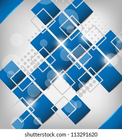 Illustration abstract creative background with squares - vector