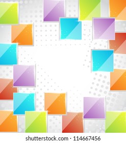 Illustration abstract creative background with squares - vector