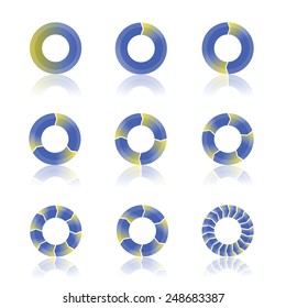  illustration  with abstract cycling diagram on white background