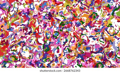 ILLUSTRATION ABSTRACT DECORATIVE MESSY BACKGROUND COLORFUL WITH PAINT TEXTURE. DISTRESS DIRTY ROUGH GRUNGE DESIGN VECTOR