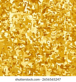 ILUSTRACIÓN ABSTRACTAS DECORATIVO FONDO DE PÍXELES DESORDENADO DORADO COLORIDO CON TEXTURA DE PINTURA DE PATRÓN. VECTOR DE DISEÑO SUCIO Y ÁSPERO