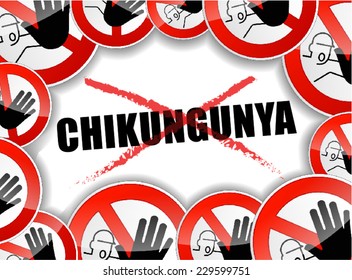 illustration of abstract design concept for no chikungunya