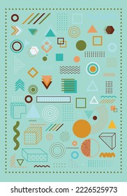 ilustración de diseño abstracto de fondo geométrico majestuoso único e interesante
