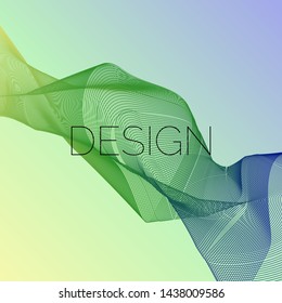 An illustration of an abstract design from a large number of lines