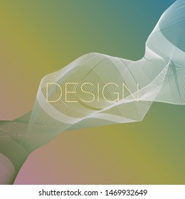 An illustration of an abstract design from a large number of lines