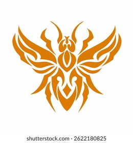illustration abstract design tribal art tattoo bee. suitable for design elements