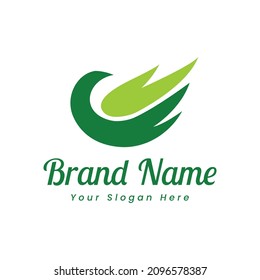 Illustration Abstract dove pigeon or swan bird vector logo design