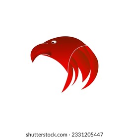 ILLUSTRATION ABSTRACT EAGLE HEAD SIMPLE LOGO ICON MINIMALIST TEMPLATE DESIGN VECTOR
