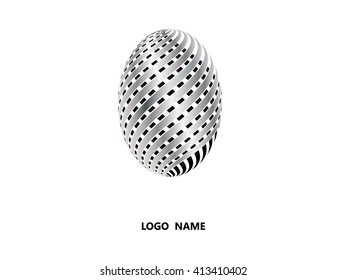Illustration of abstract Easter colored silver eggs on a white background