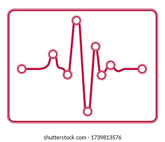Illustration of the abstract electrocardiograms infographic icon