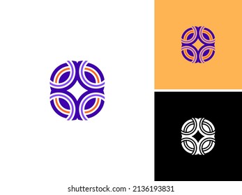 ILLUSTRATION ABSTRACT ELEGANT ORNAMENT SIMPLE LOGO ICON DESIGN VECTOR