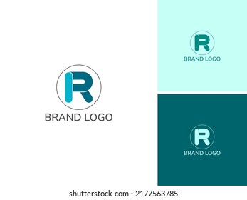 ILUSTRACIÓN ELEMENTO ABSTRACTO LETRA R DISEÑO DE LOGOTIPO ICONO