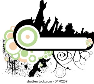 Illustration of an abstract element with room to add your own text
