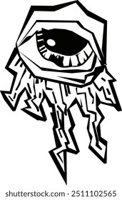 Ilustración de un ojo abstracto