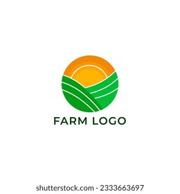 ILLUSTRATION ABSTRACT FARM AGRICULTURE SIMPLE LOGO ICON TEMPLATE DESIGN VECTOR