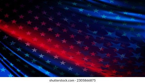 Illustration of the abstract flag of America, the national symbol of the USA